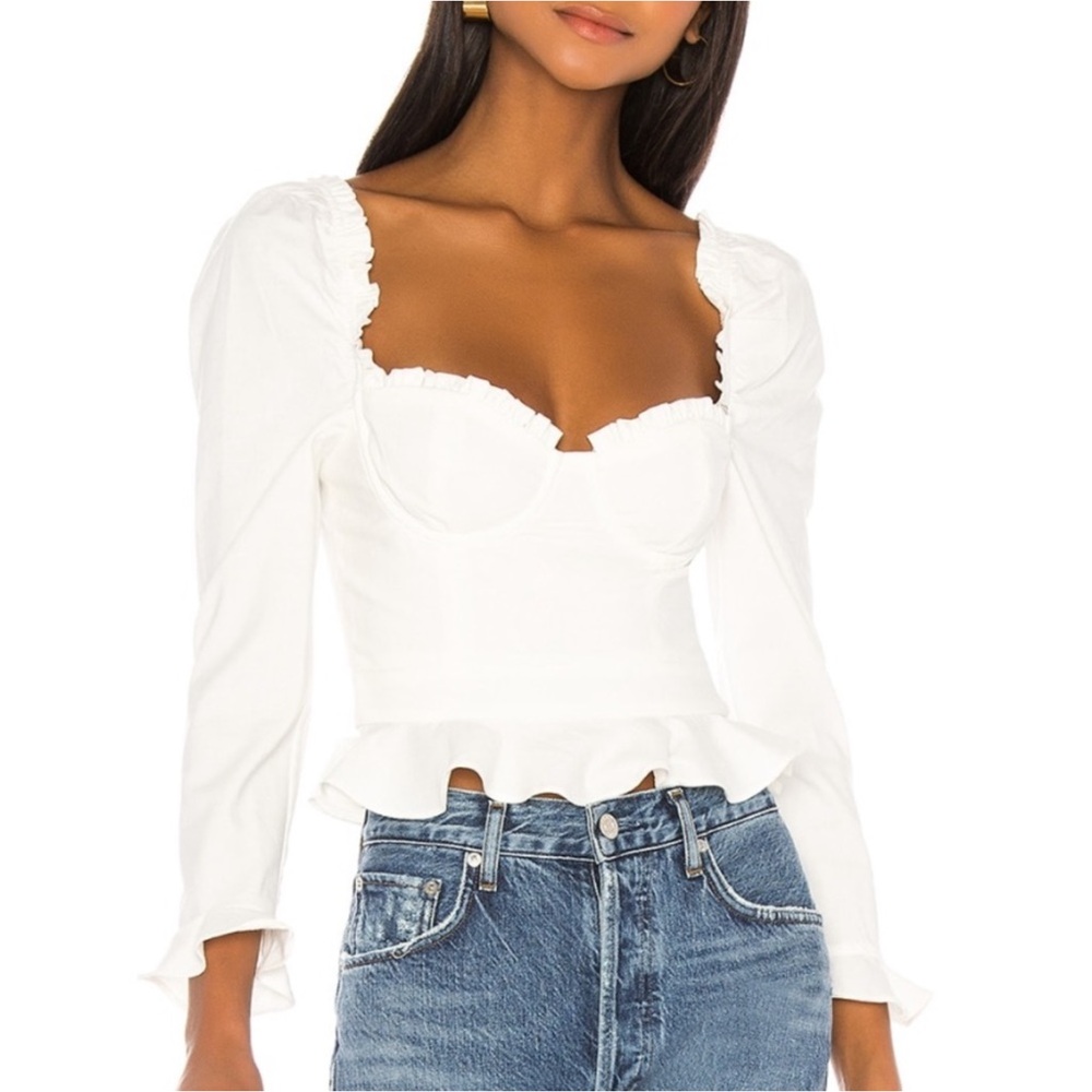 Majorelle Corie Top in White Revolve Small